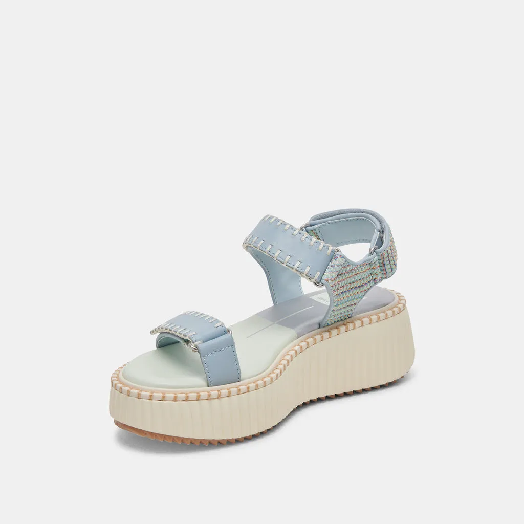 DEBRA SANDALS LIGHT BLUE KNIT– Dolce Vita 6940496298050