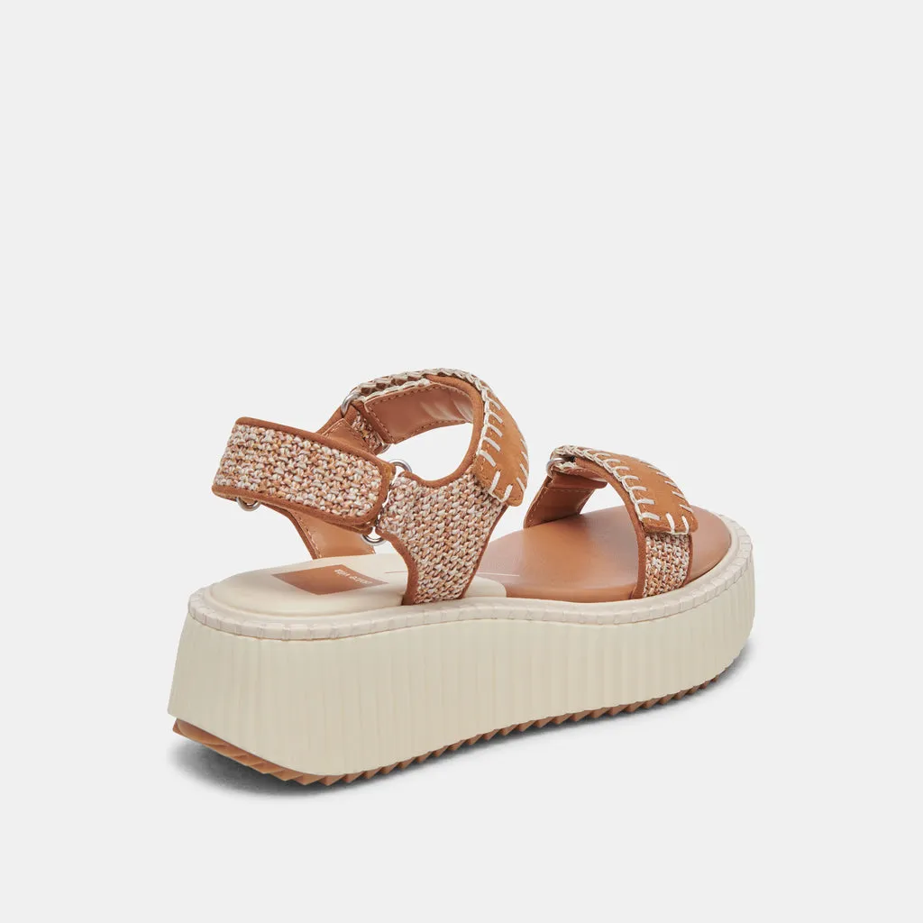 DEBRA SANDALS TAN MULTI NUBUCK– Dolce Vita 6944636403778