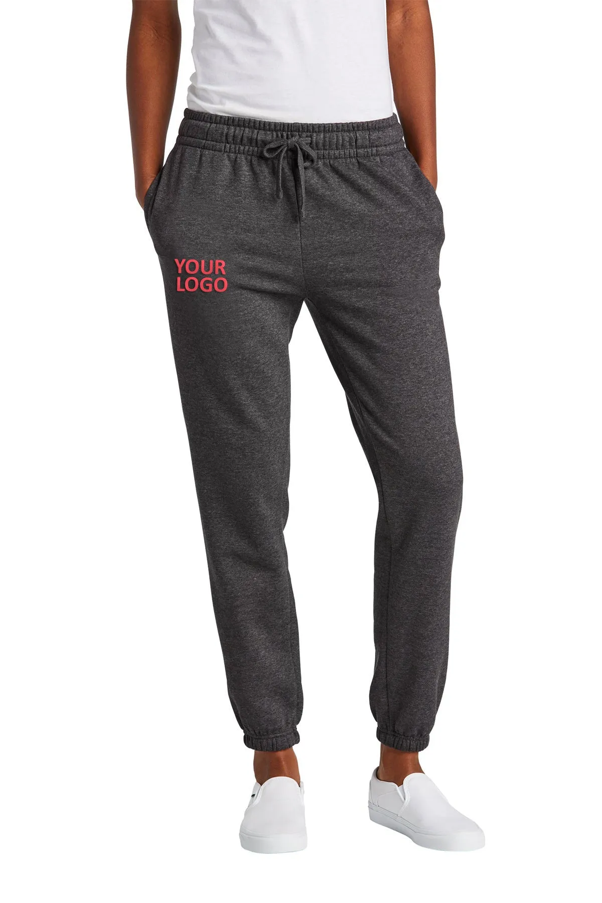 District Womens V.I.T. Fleece Sweatpants, Heathered Charcoal