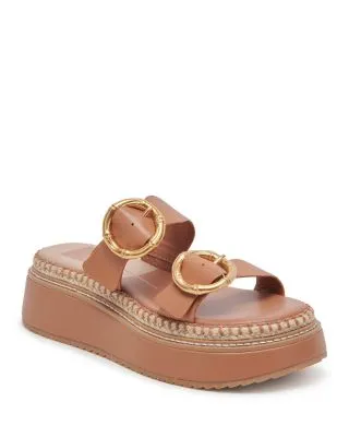 Dolce Vita Women's Rysha Slip On Buckled Platform Sandals