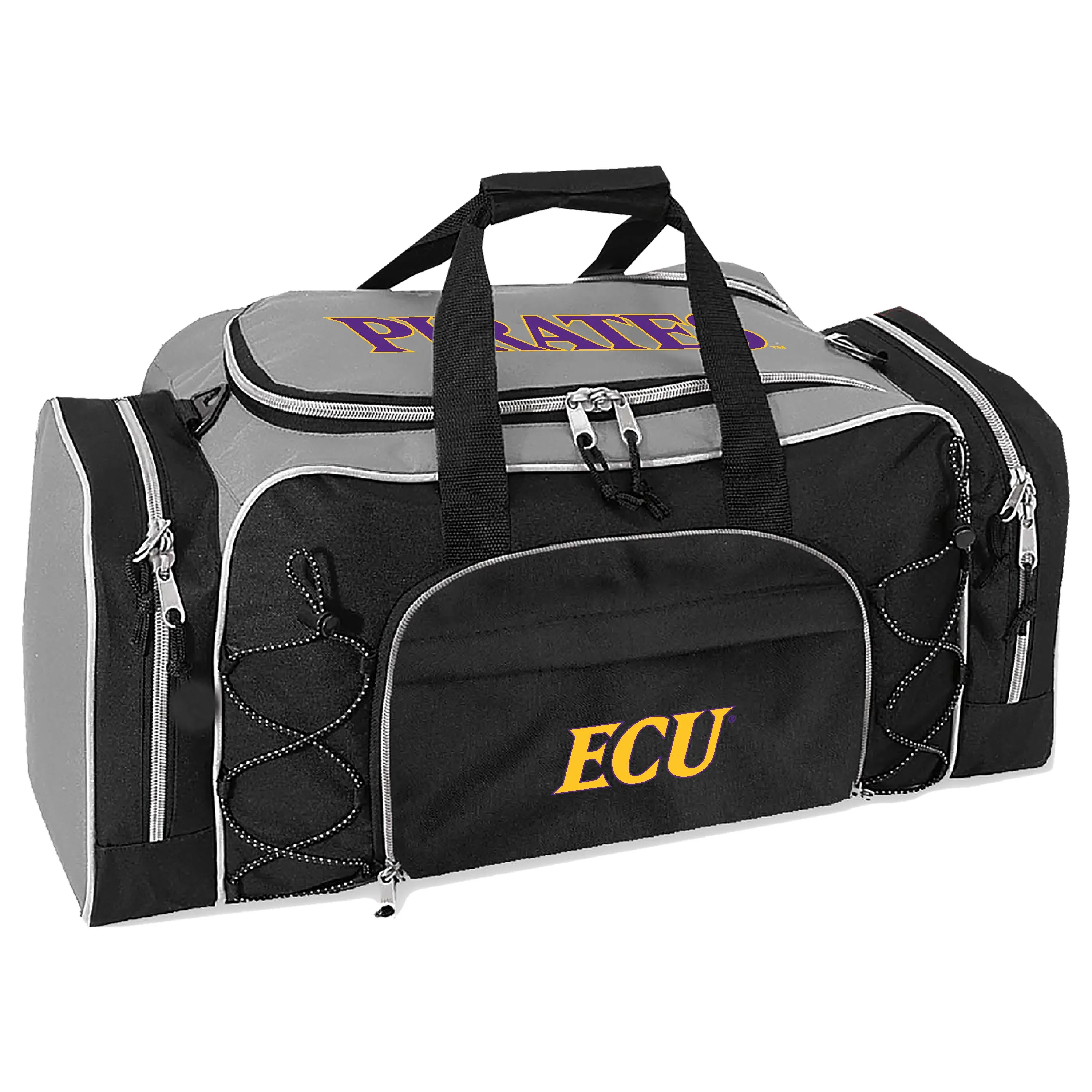 East Carolina Pirates Gray Action Pack Duffel Bag