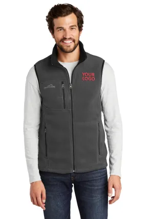 Eddie Bauer Branded Fleece Vests, Grey Steel