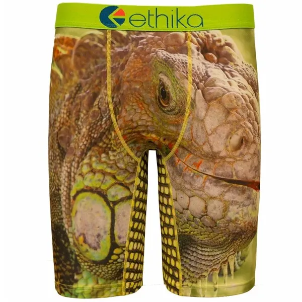 Ethika Men's The Staple Fit Reptile Long Boxer Brief Underwear