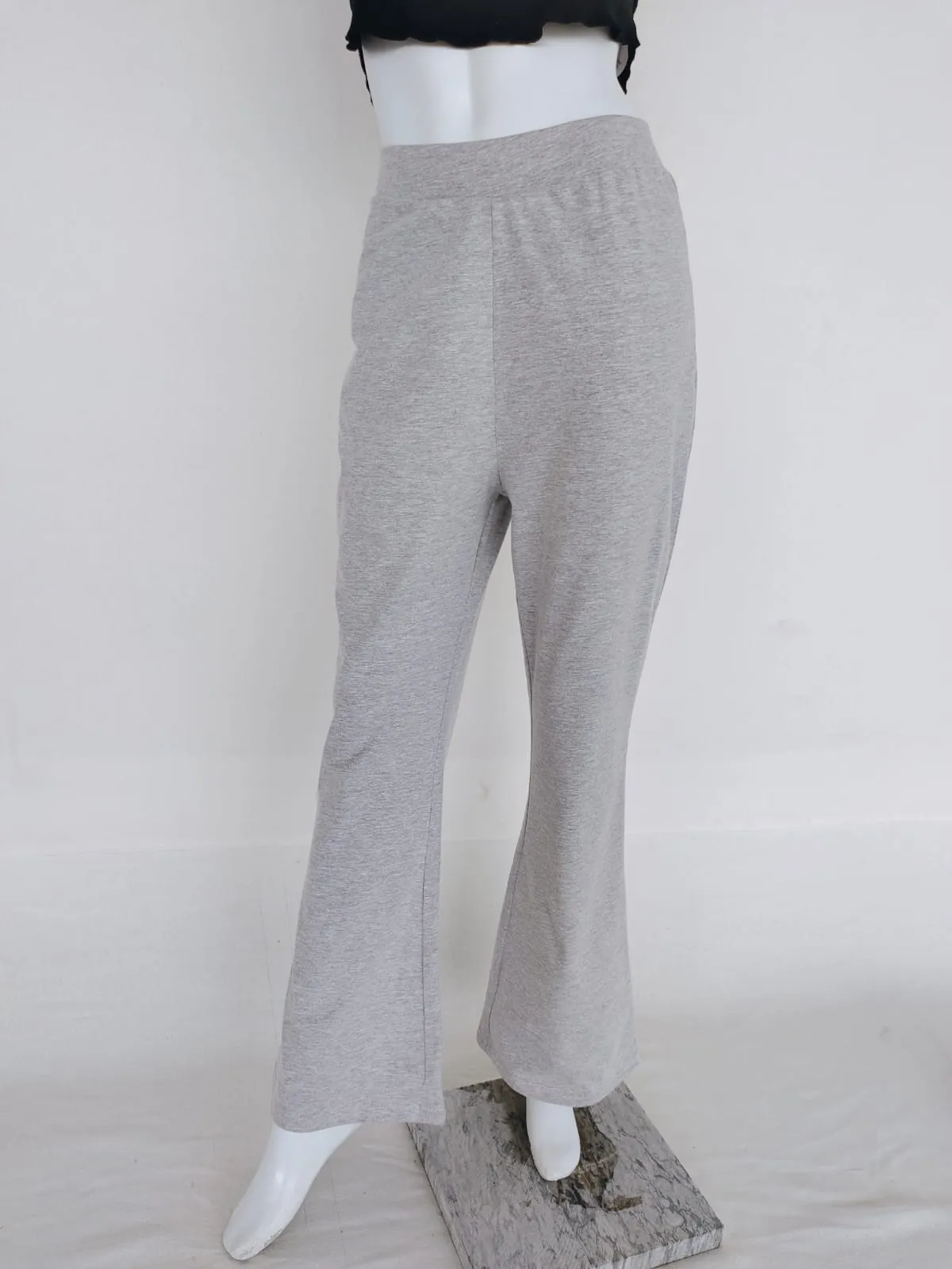 EZWEAR SOLID FLARE LEG SWEATPANTS