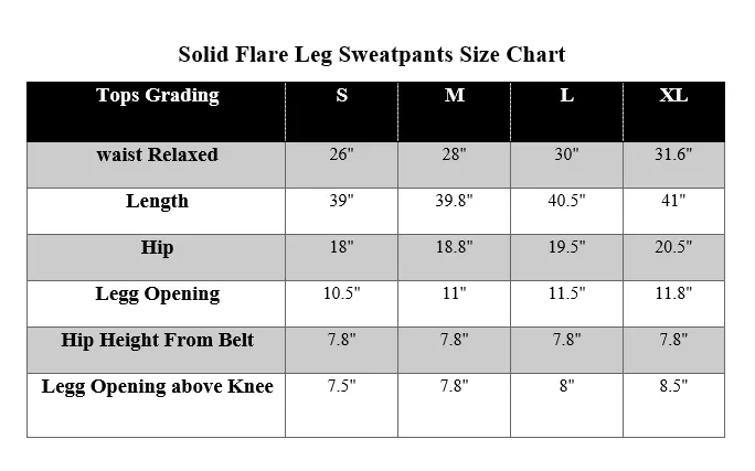 EZWEAR SOLID FLARE LEG SWEATPANTS