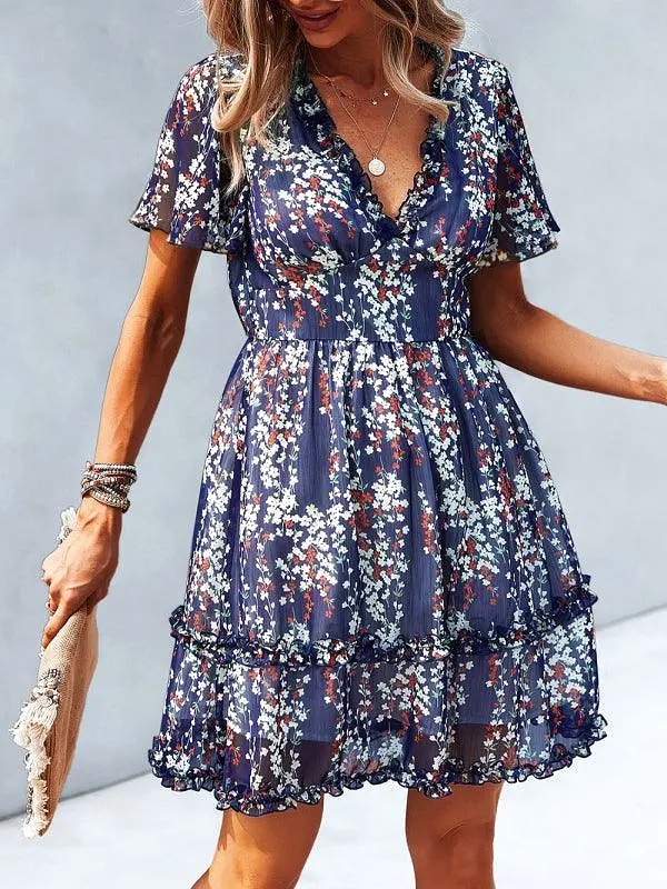 Floral Women Mini Day Dress