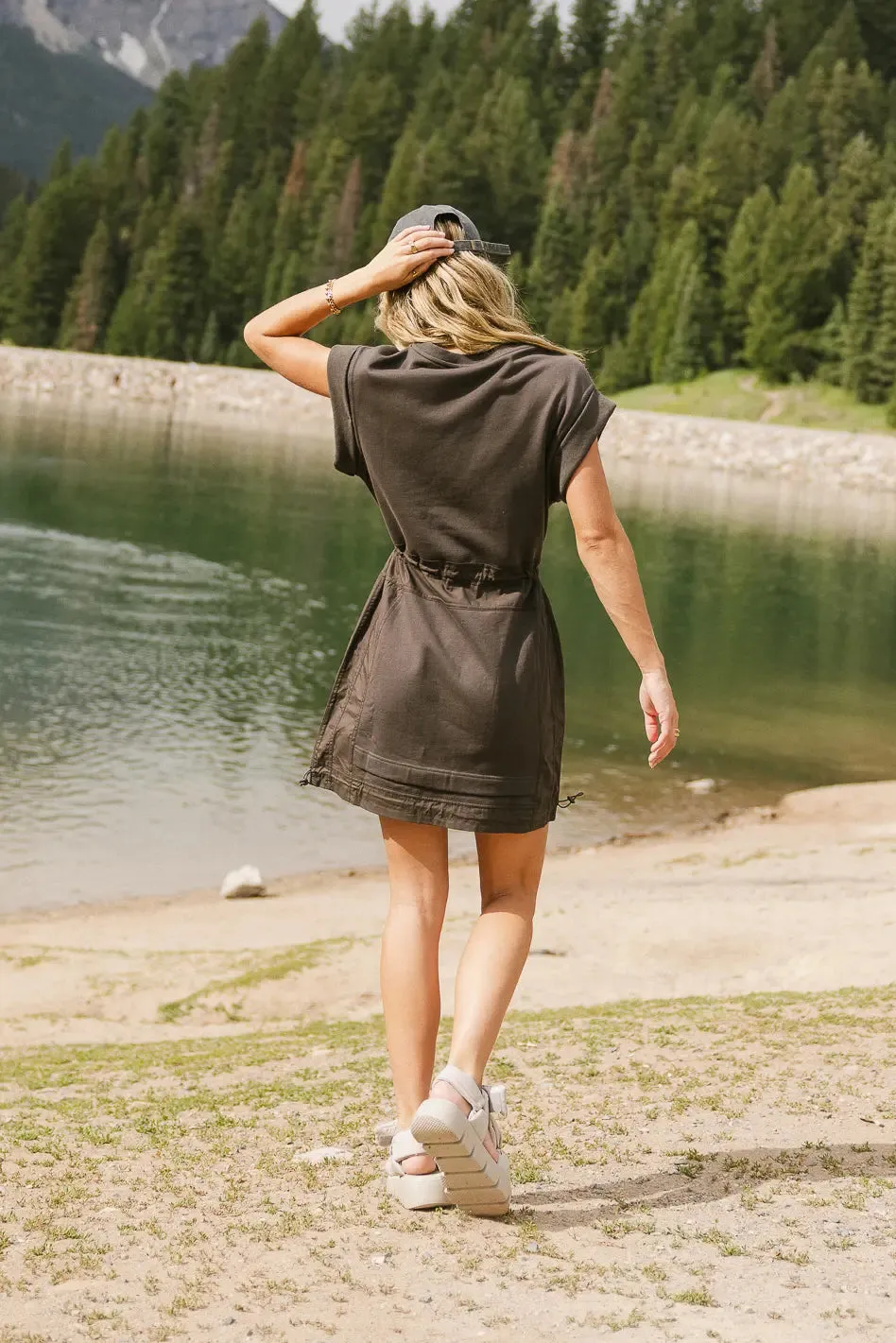 Go Getter Mini Dress in Charcoal - FINAL SALE