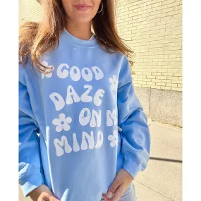 Good Daze On My Mind Retro Gradient Crewneck Sweatshirt