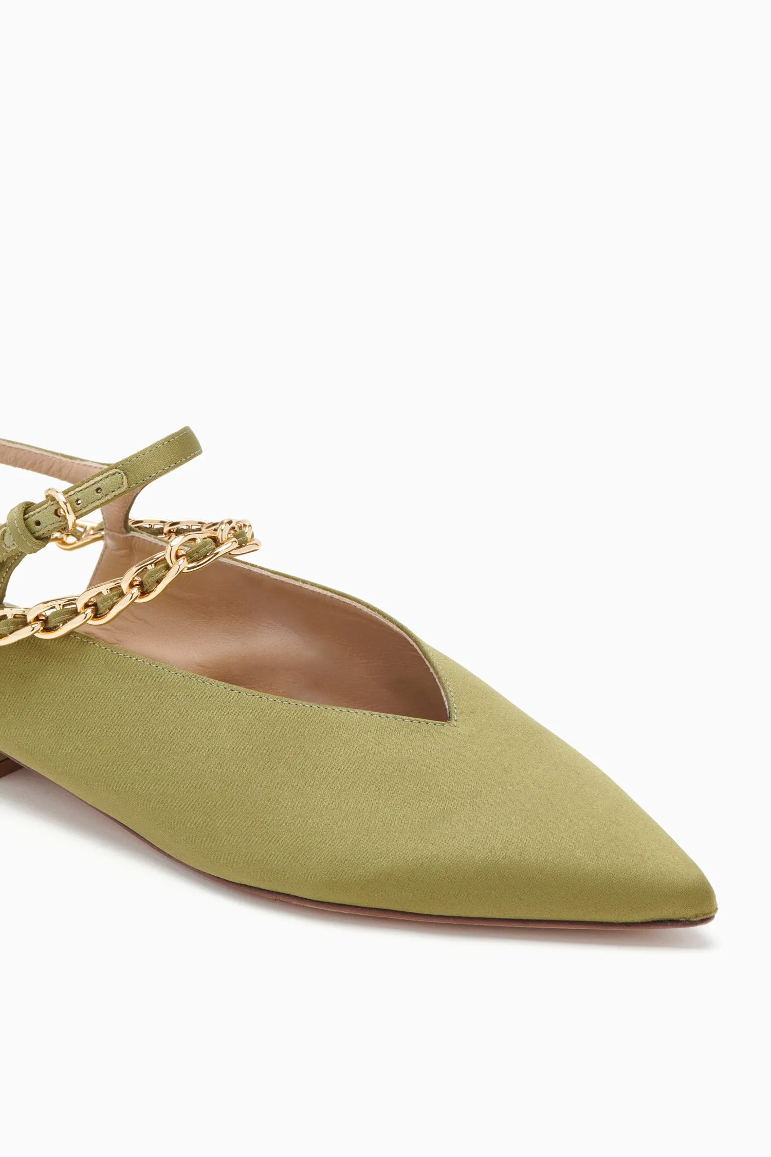 Iman Pointed Flat - Olive