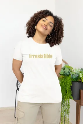 Irresistible Rhinestone Self Expression T Shirt