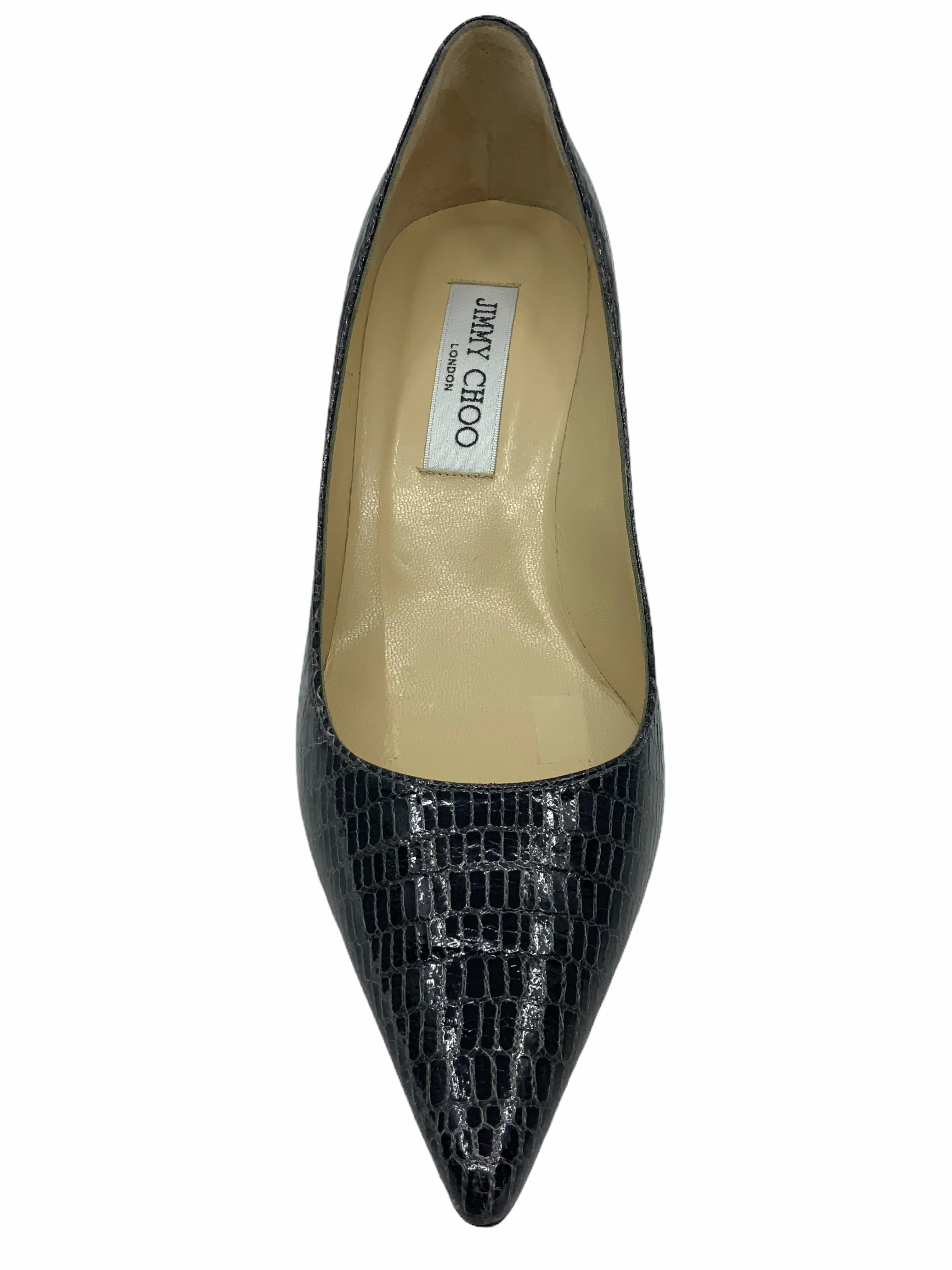 Jimmy Choo Snakeskin Point-Toe Pumps Size 8