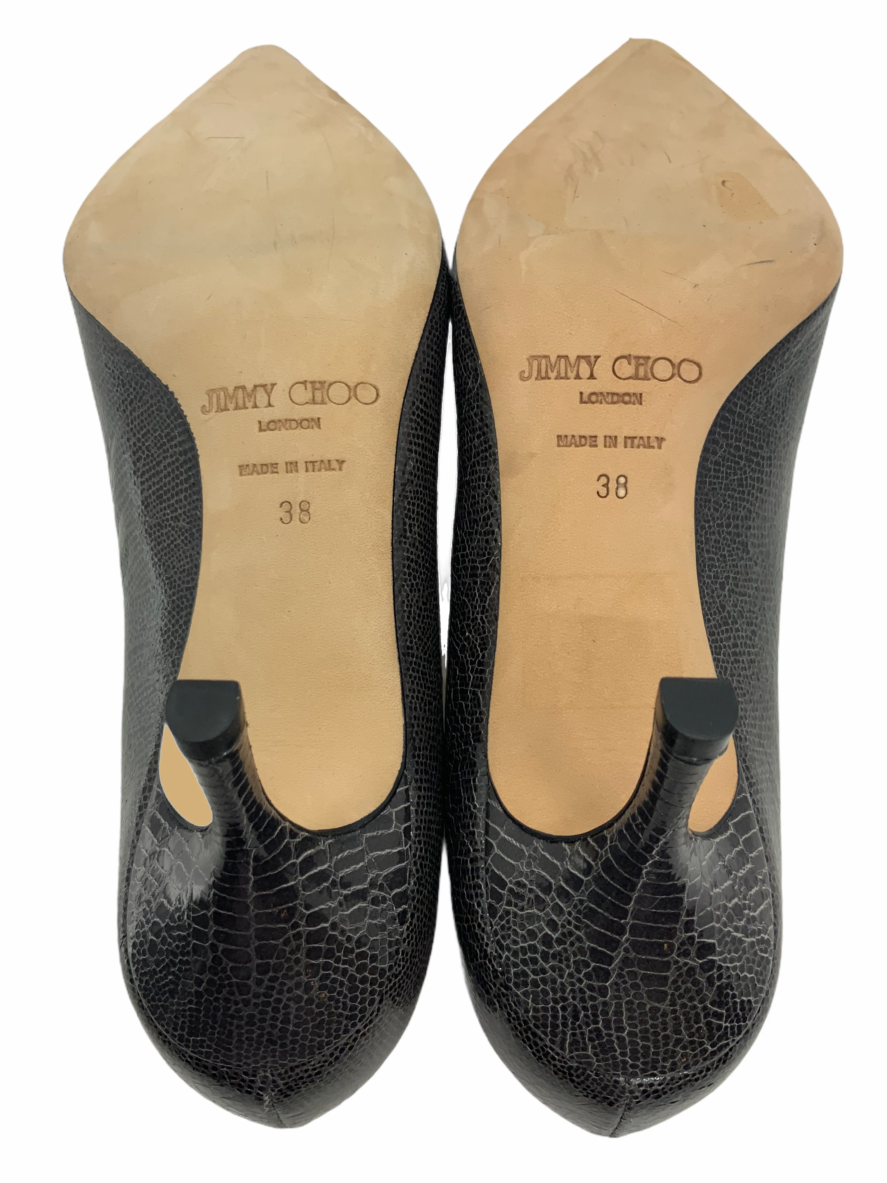 Jimmy Choo Snakeskin Point-Toe Pumps Size 8