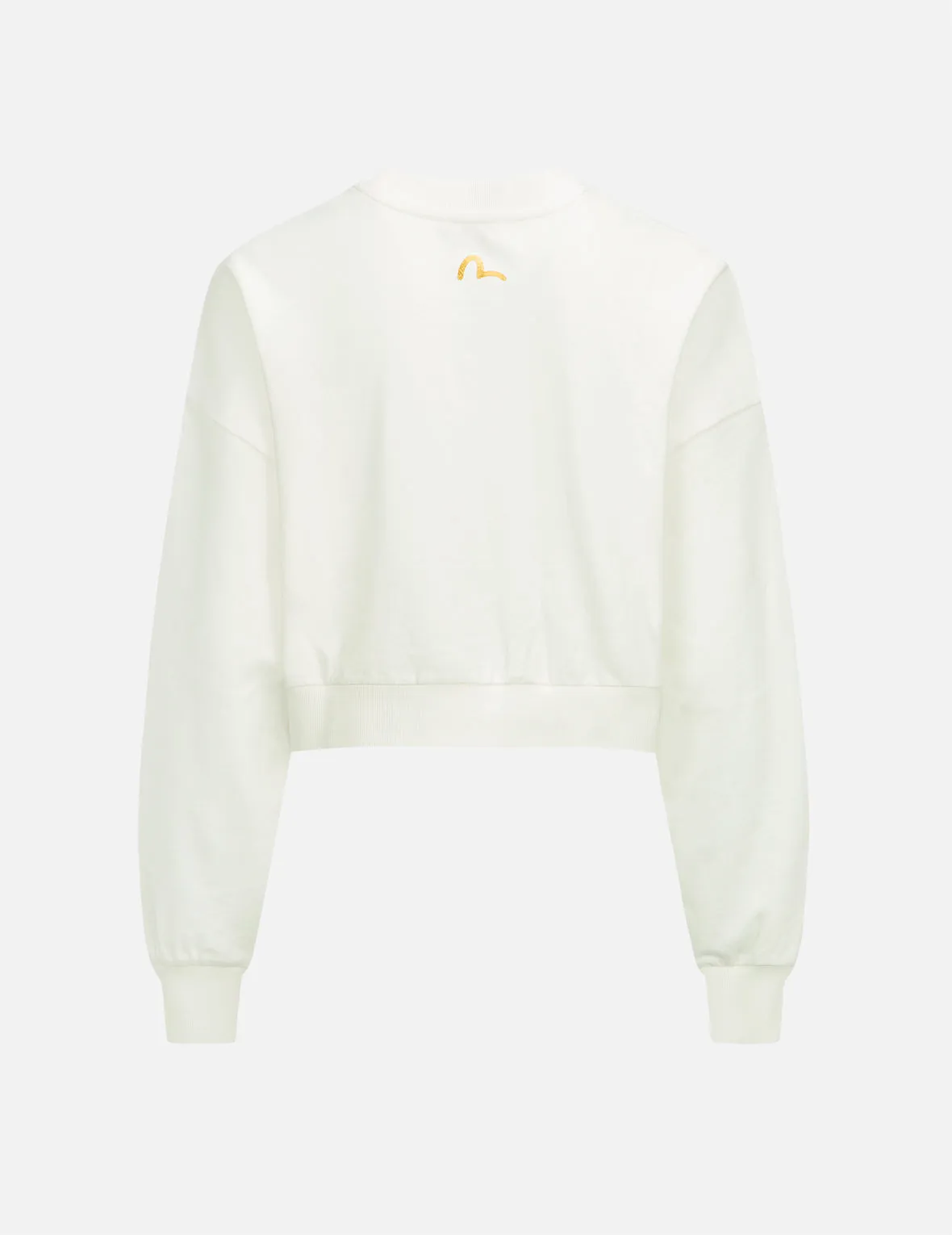 Kamon Brocade Appliqué Cropped Sweatshirt