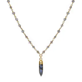 Labradorite Pencil Point Necklace