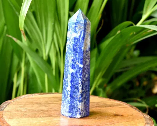 Lapis Lazuli Obelisk Tower Point - Crystal Point, Healing Crystal Tower Point