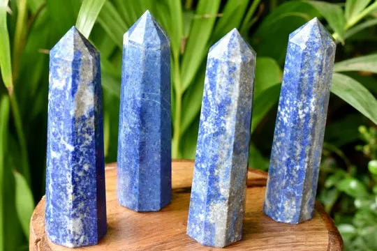 Lapis Lazuli Obelisk Tower Point - Crystal Point, Healing Crystal Tower Point