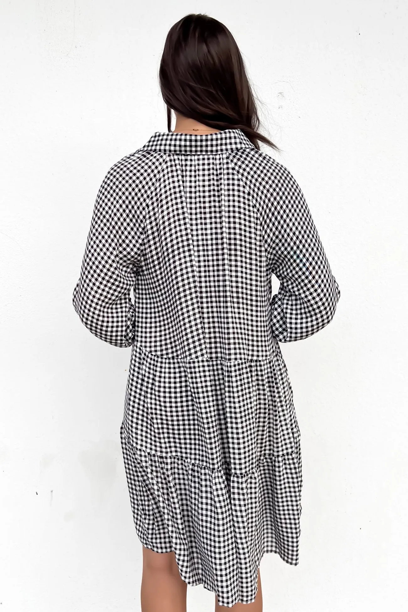 Lara Mini Dress Black Check