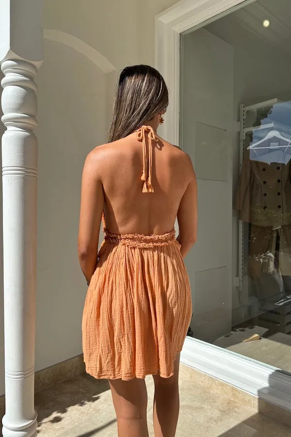 Lefkothea Mini Dress Apricot