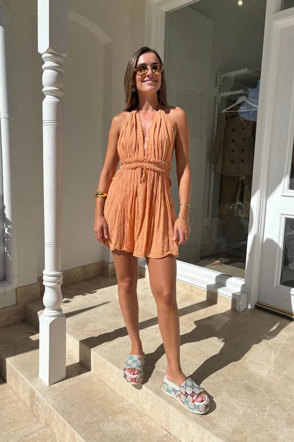 Lefkothea Mini Dress Apricot