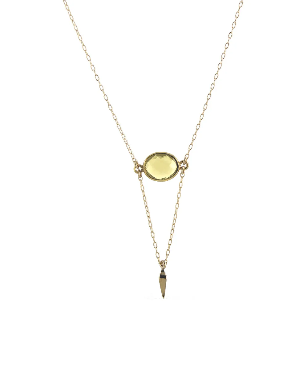 Lemon Topaz Point Necklace