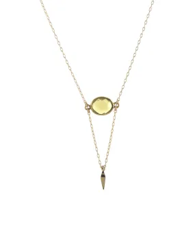 Lemon Topaz Point Necklace