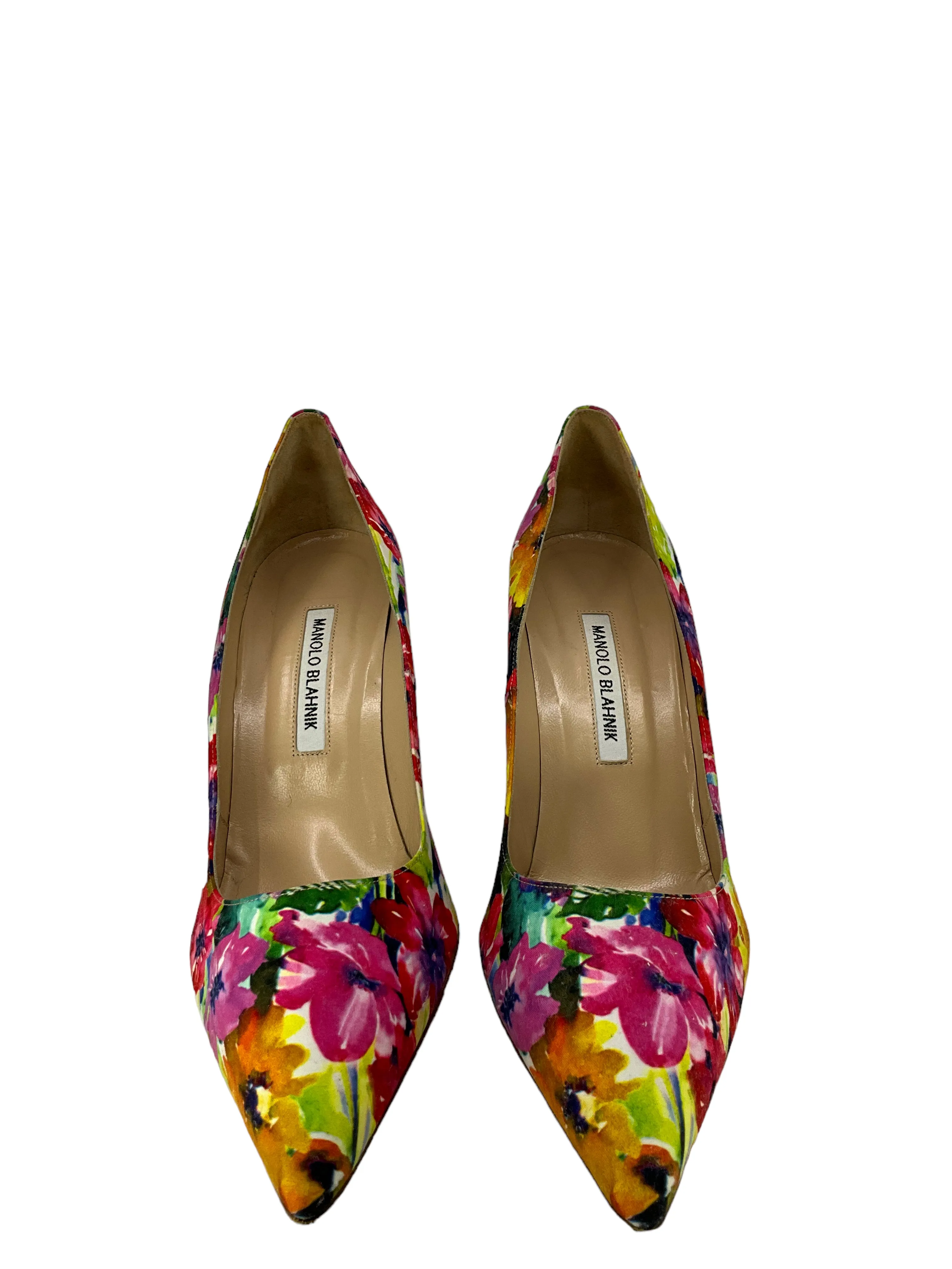 Manolo Blahnik Floral Print Pumps Size 11