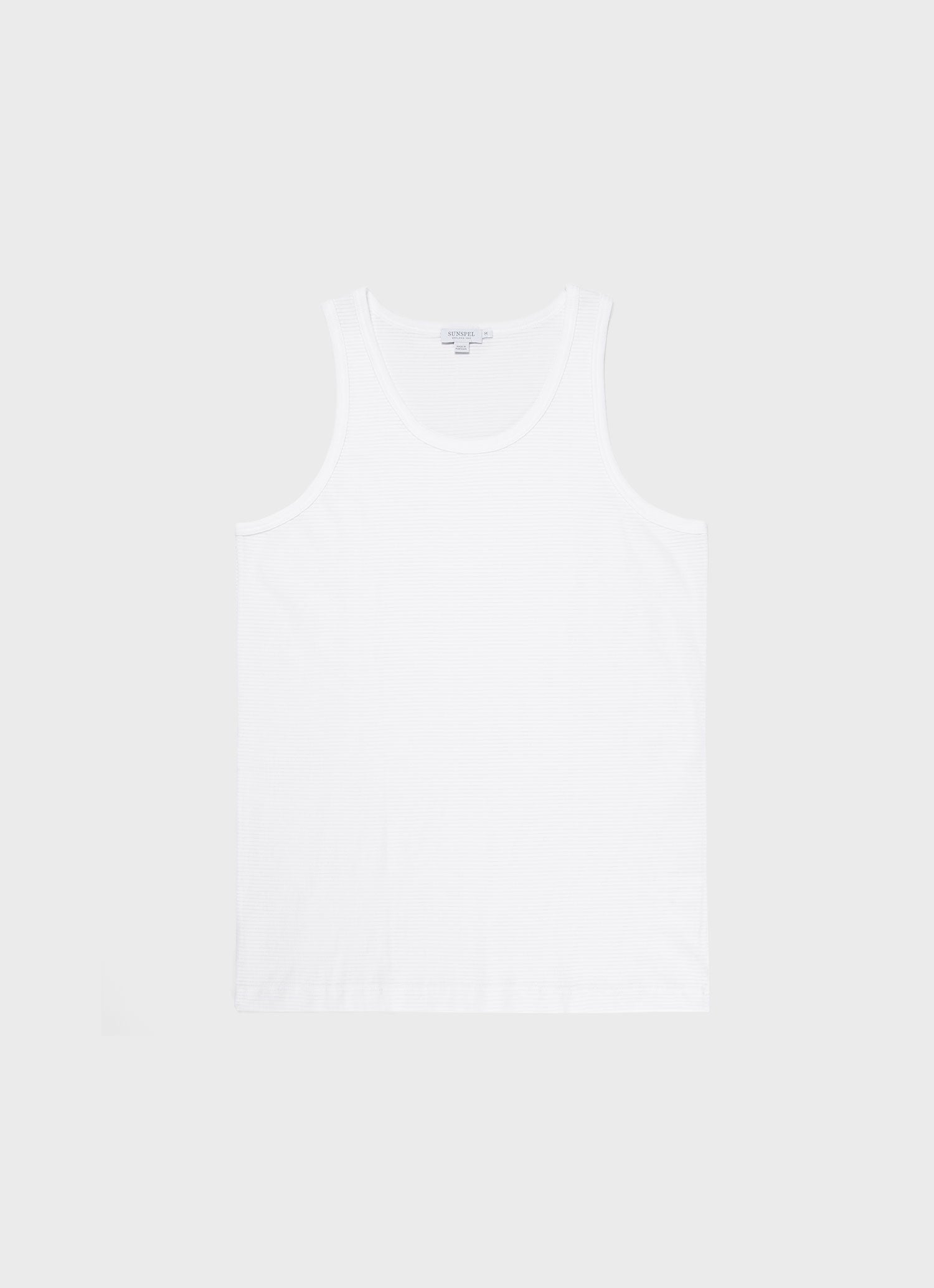 Men's Cellular Cotton Underwear Vest in White