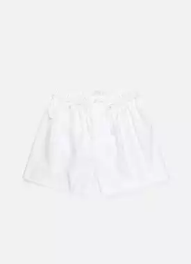 Men's Sea Island Cotton Boxer Short in White