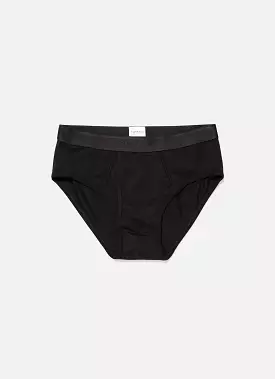 Men's Superfine Cotton Briefs in Black