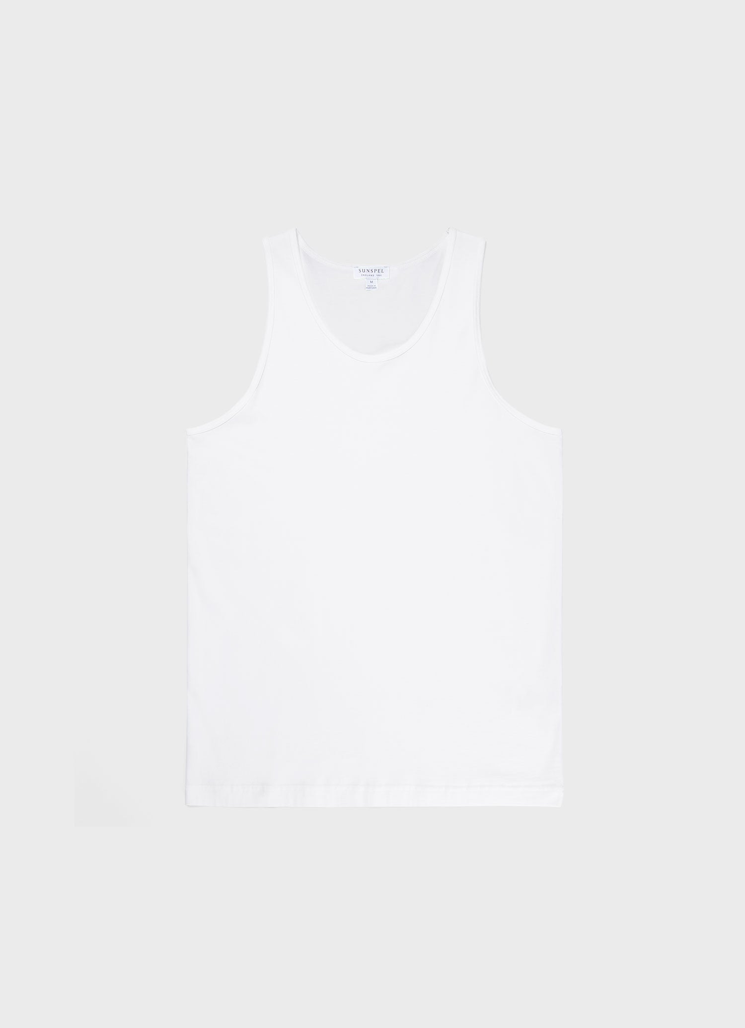 Men's Superfine Cotton Underwear Vest in White