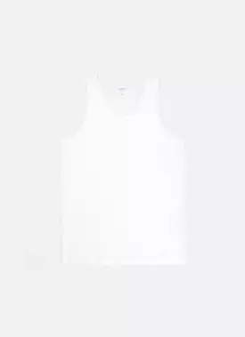 Men's Superfine Cotton Underwear Vest in White