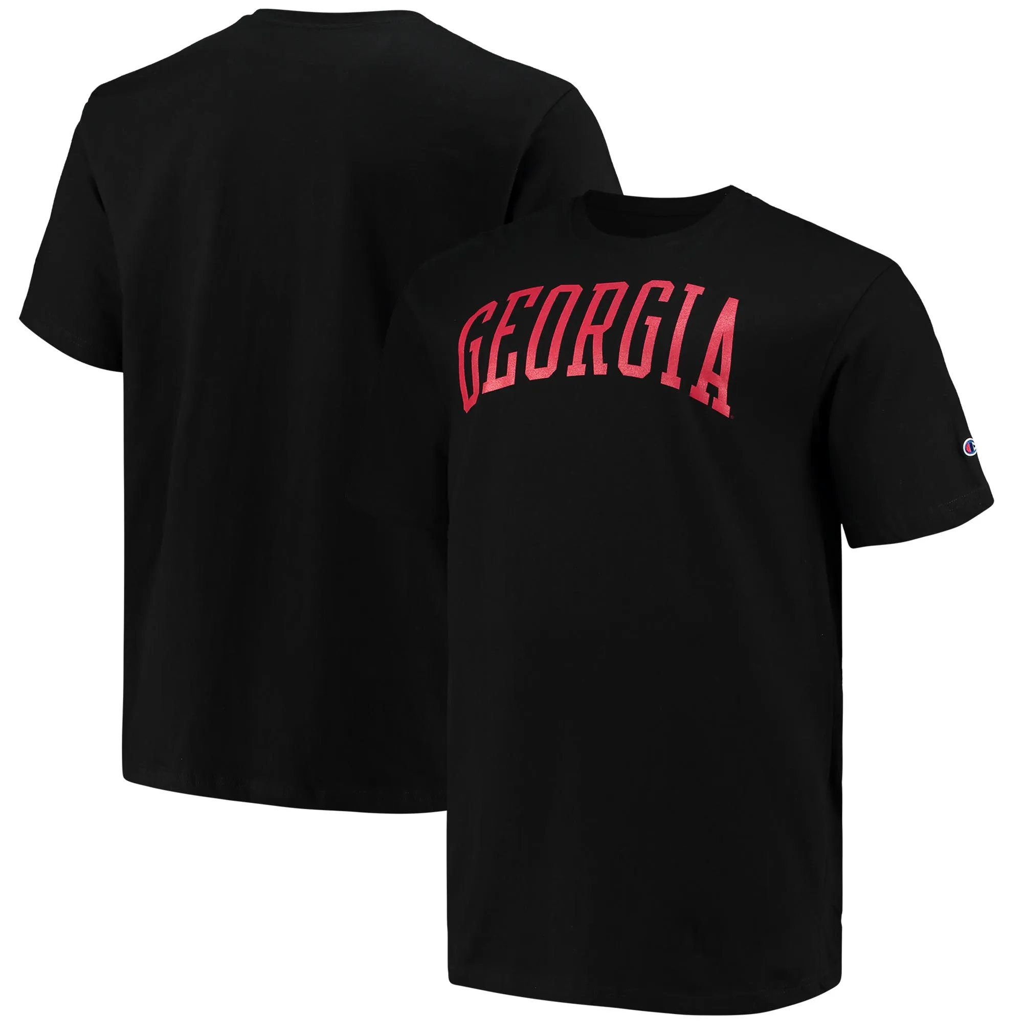 Men's Champion Black Georgia Bulldogs Big & Tall Arch Team Logo T-Shirt