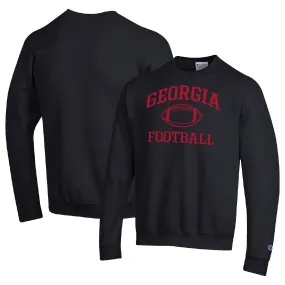 Men's Champion Black Georgia Bulldogs Football Icon Pullover Sweatshirt