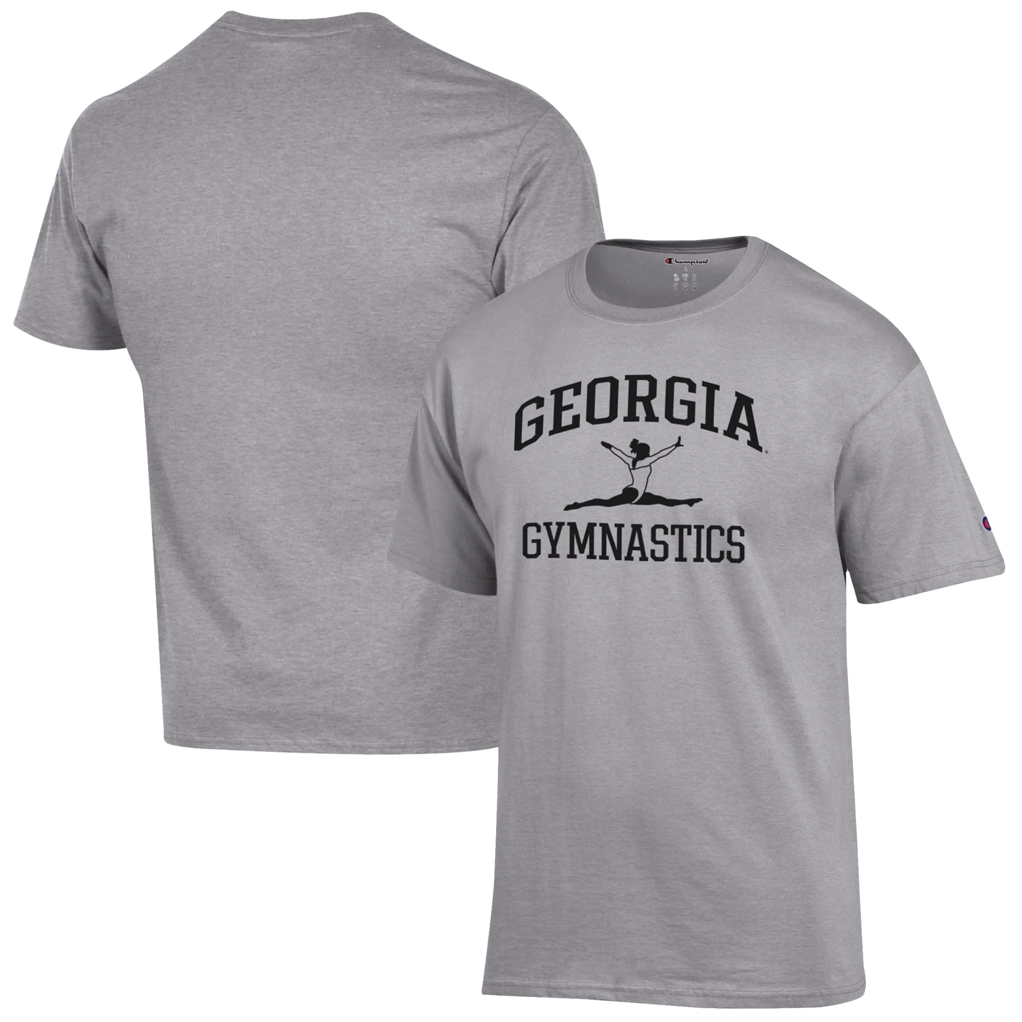 Men's Champion  Gray Georgia Bulldogs Gymnastics Icon T-Shirt