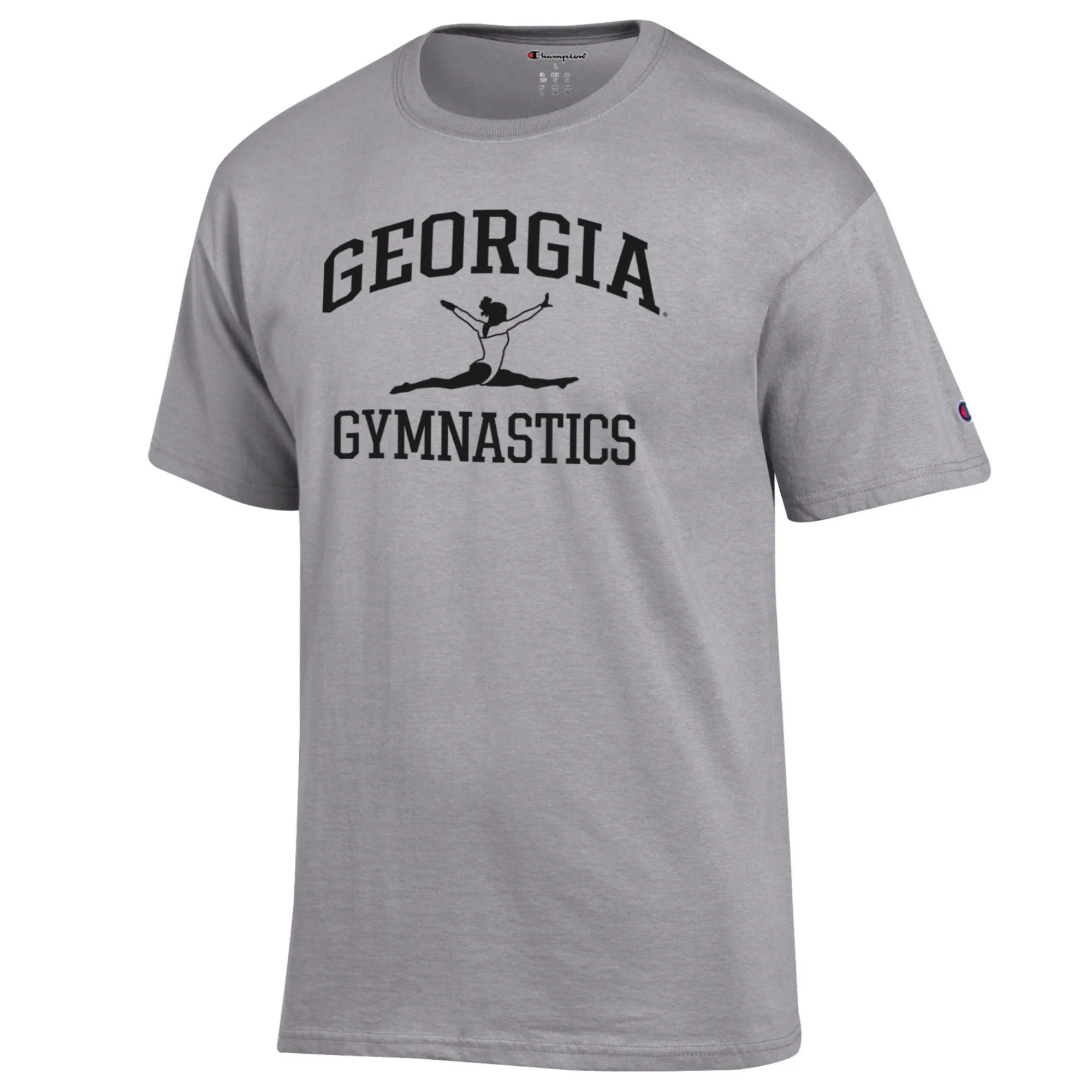 Men's Champion  Gray Georgia Bulldogs Gymnastics Icon T-Shirt