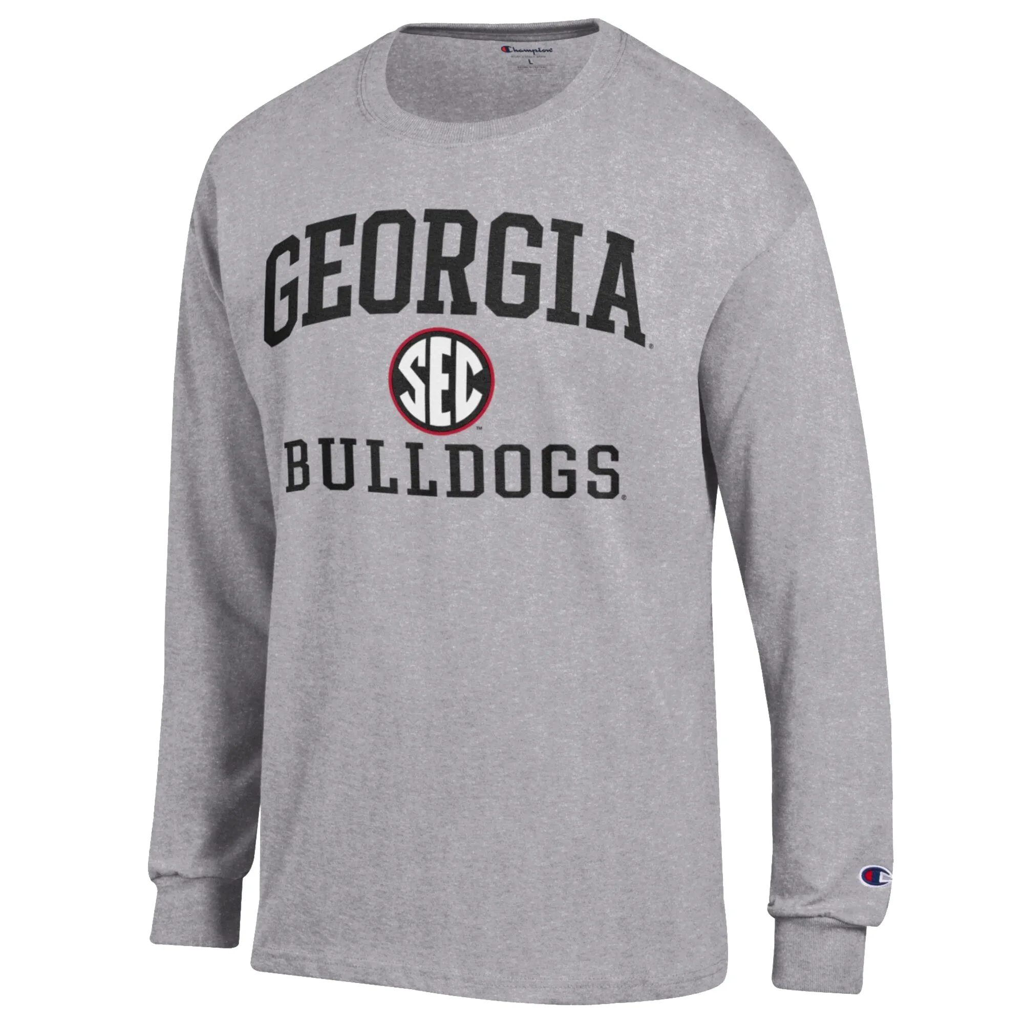 Men's Champion Gray Georgia Bulldogs Team Long Sleeve T-Shirt