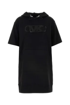 Michael By Michael Kors Black Cotton Sweatshirt Dress