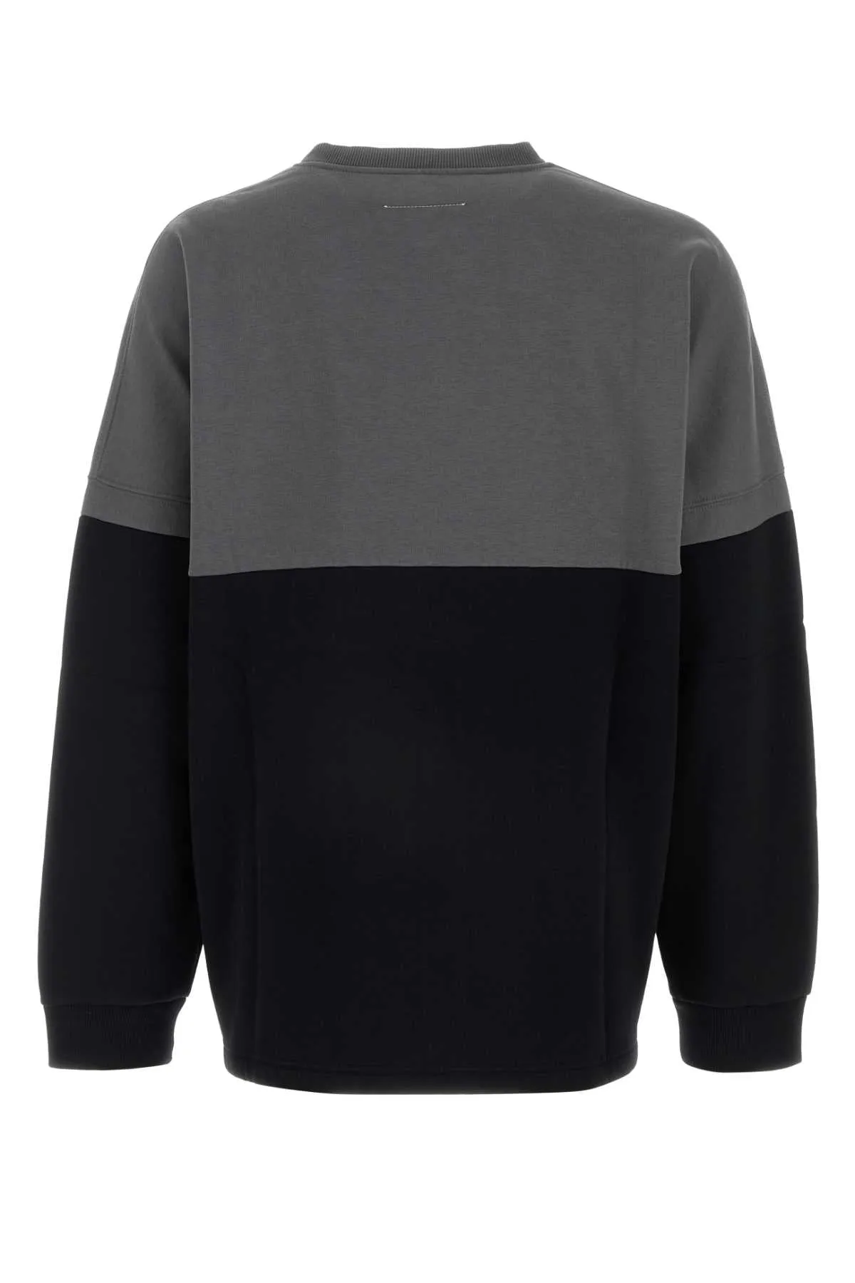 Mm6 Maison Margiela Two Tone Cotton Blend Sweatshirt