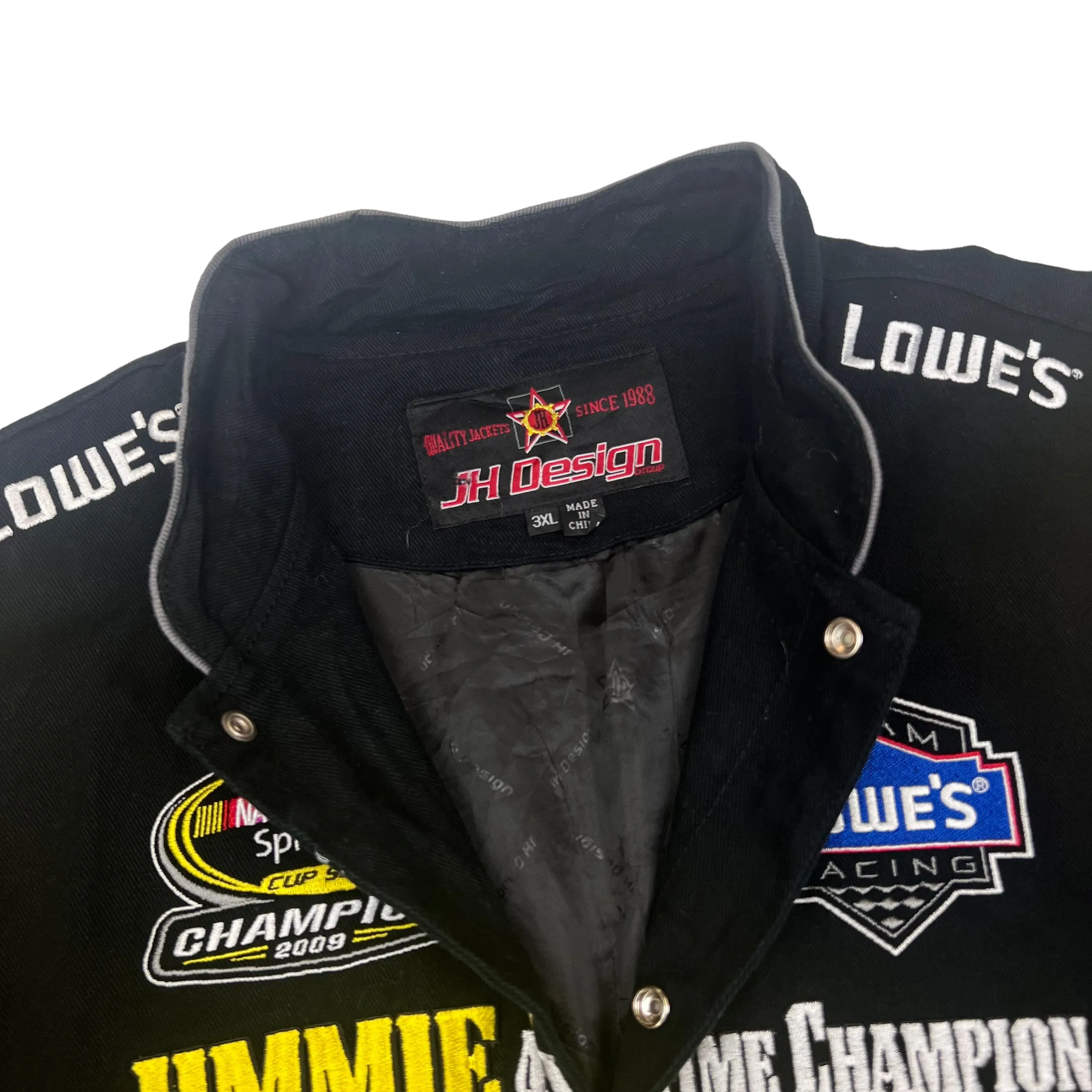 NASCAR Jimmie Johnson 4-Time Champion Black Racing Jacket