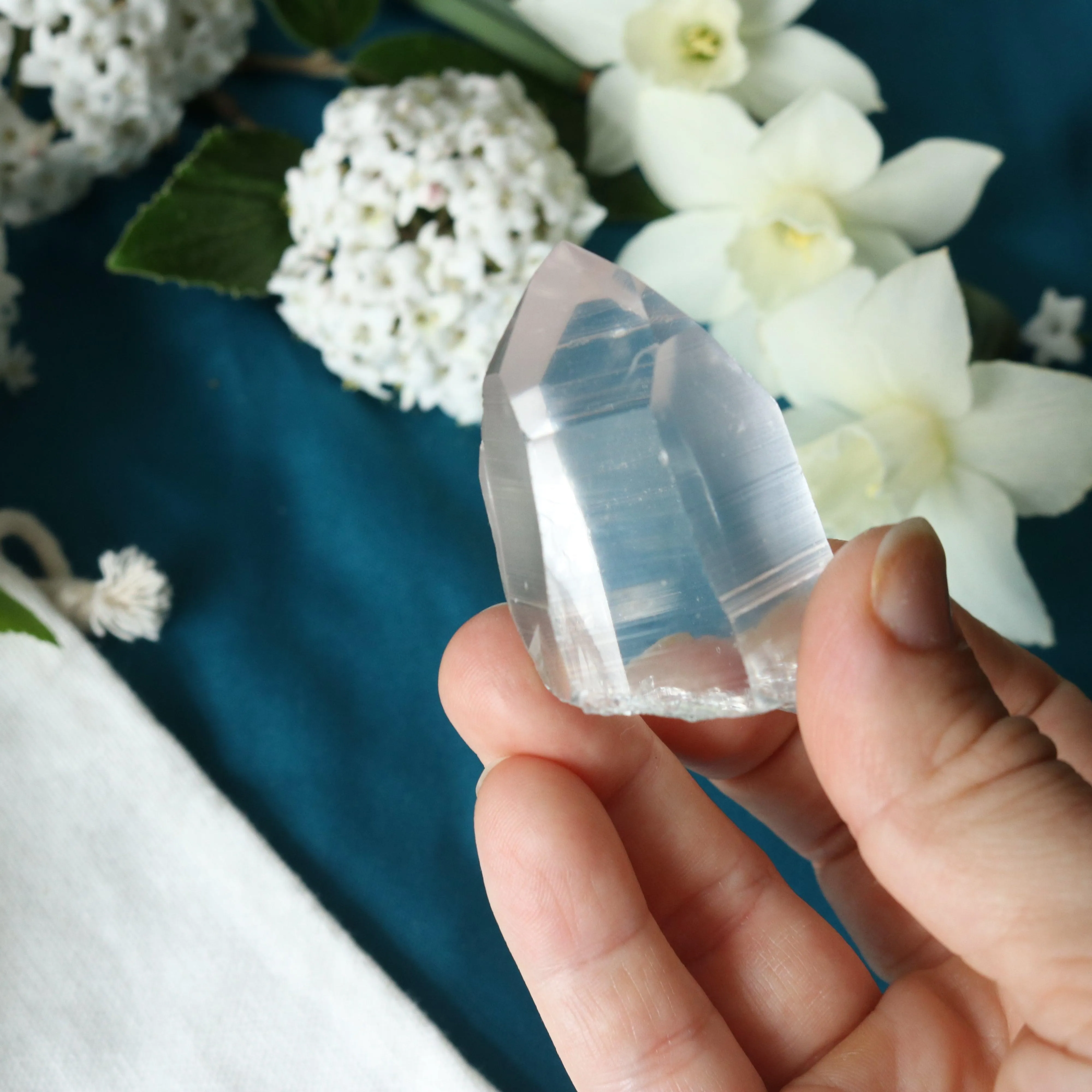 Natural Lemurian Quartz Point from Brazil