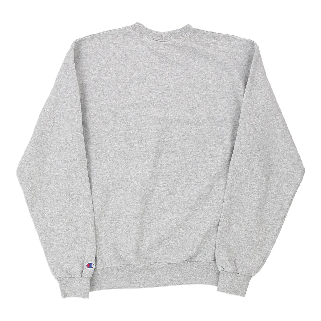 New York University Champion College Sweatshirt - Medium Grey Cotton Blend