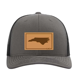 North Carolina Outline Trucker in Charcoal and Black