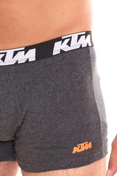 Pack of 10 KTM men's boxer shorts, comfortable cotton underwear with logo print KTM1BCX2ASS1 Black or Black/Grey