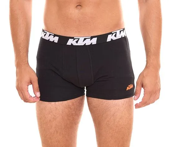 Pack of 10 KTM men's boxer shorts, comfortable cotton underwear with logo print KTM1BCX2ASS1 Black or Black/Grey