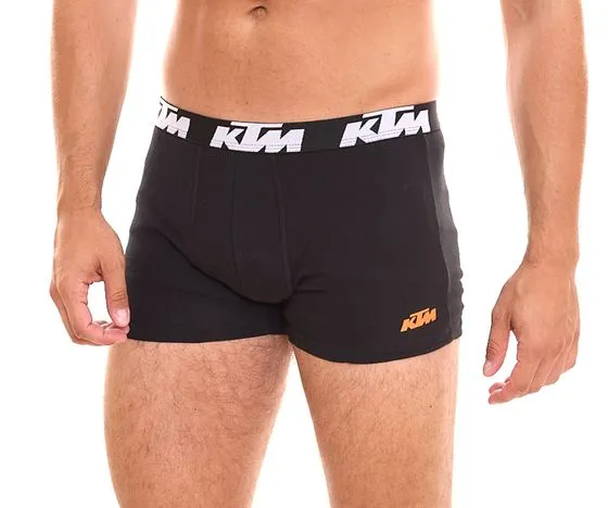 Pack of 10 KTM men's boxer shorts, comfortable cotton underwear with logo print KTM1BCX2ASS1 Black or Black/Grey