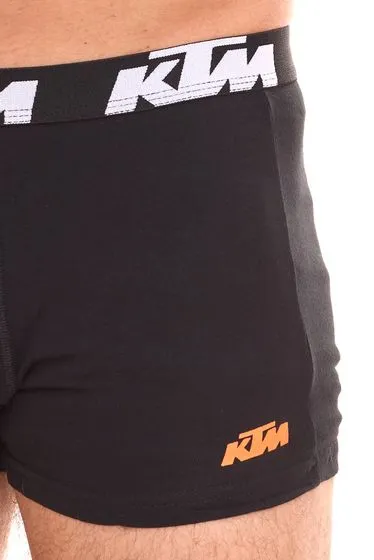 Pack of 10 KTM men's boxer shorts, comfortable cotton underwear with logo print KTM1BCX2ASS1 Black or Black/Grey