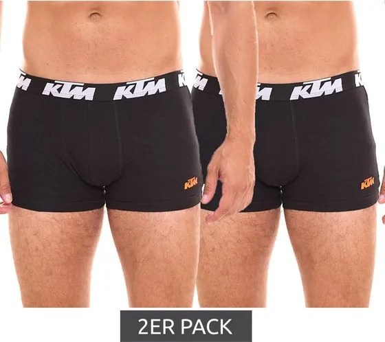 Pack of 10 KTM men's boxer shorts, comfortable cotton underwear with logo print KTM1BCX2ASS1 Black or Black/Grey