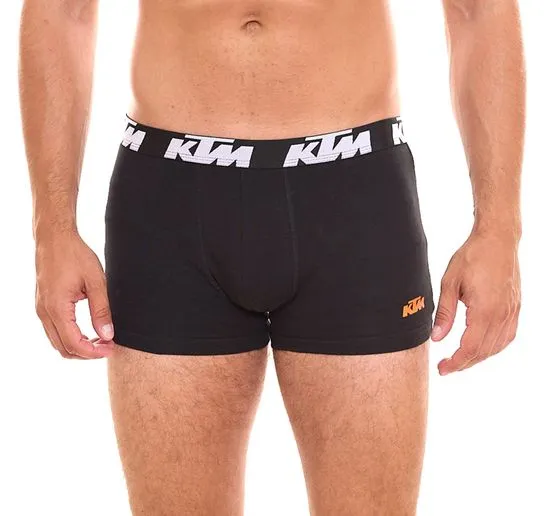 Pack of 10 KTM men's boxer shorts, comfortable cotton underwear with logo print KTM1BCX2ASS1 Black or Black/Grey