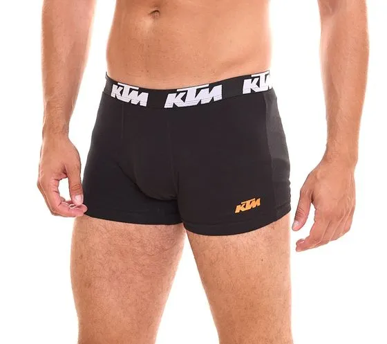 Pack of 10 KTM men's boxer shorts, comfortable cotton underwear with logo print KTM1BCX2ASS1 Black or Black/Grey