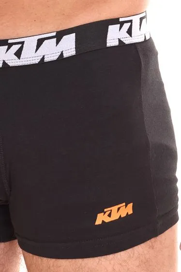 Pack of 10 KTM men's boxer shorts, comfortable cotton underwear with logo print KTM1BCX2ASS1 Black or Black/Grey